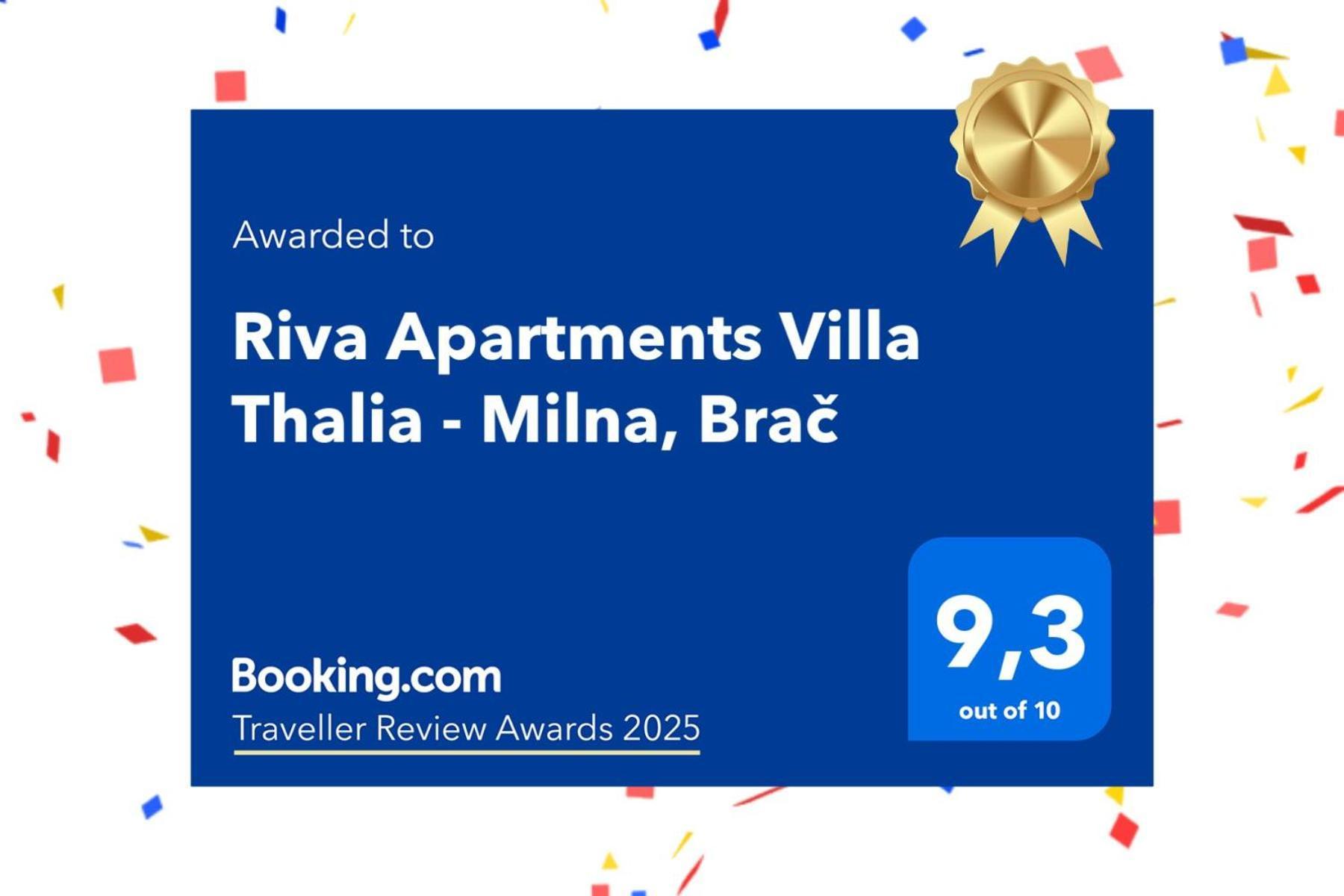 Riva Apartments Villa Thalia - Milna, Brac Milna  Bagian luar foto